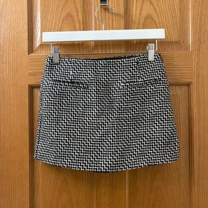 Zara Black and White Plaid Mini Skort